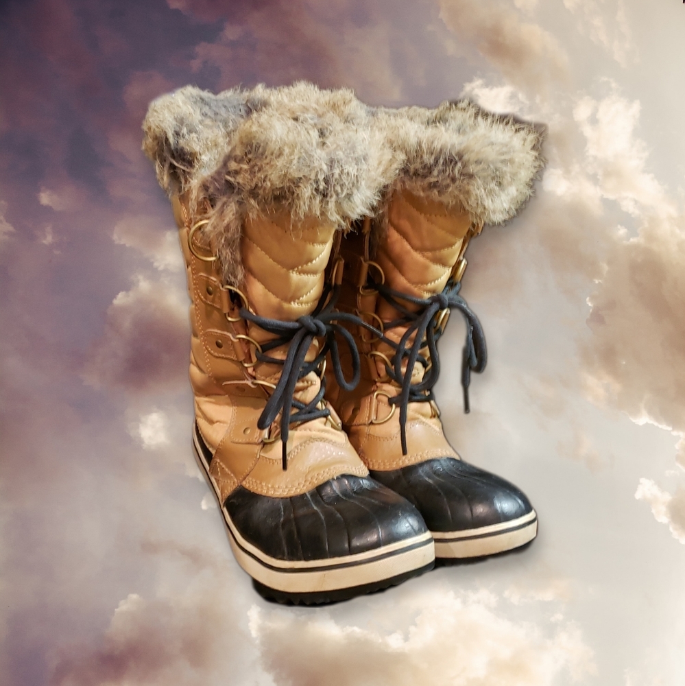 gyaru streetwear sorel joan of arctic faux fur boots